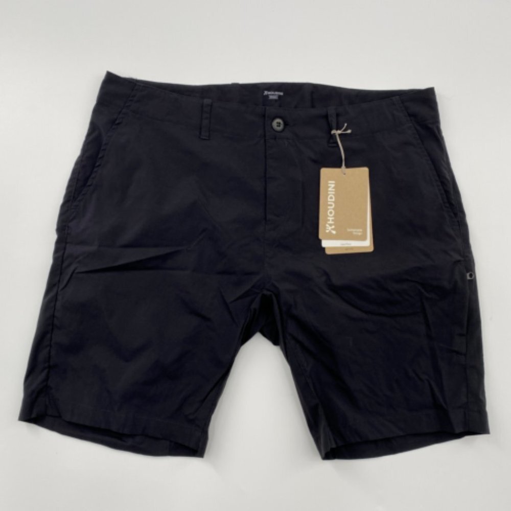 Houdini Women's Liquid Rock Shorts Black sz L Outdoors Hiking Beach Lightweight